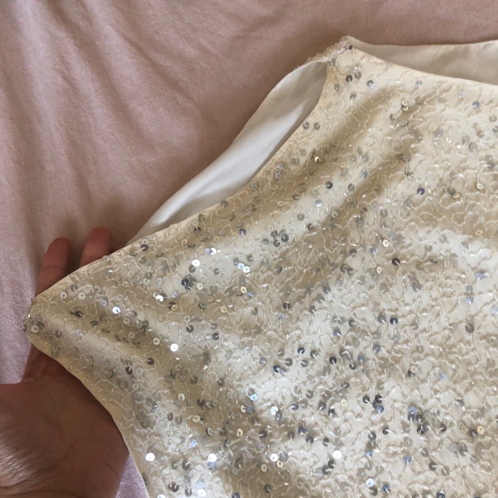 Aidan Mattox White Silk Cocktail Dress - Picture 2 of 8